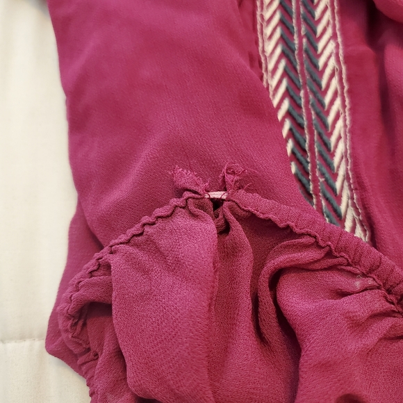 Free People Womens Embroidered Floral Off Shoulder Top Size Small - Picture 9 of 9